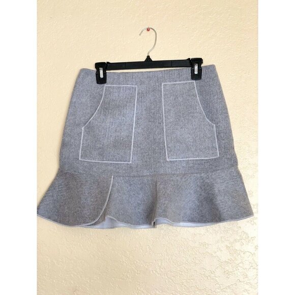Nasty Gal Women's Gray Like It Ruffle High waisted Bodycon Skirt Size M - Picture 12 of 12